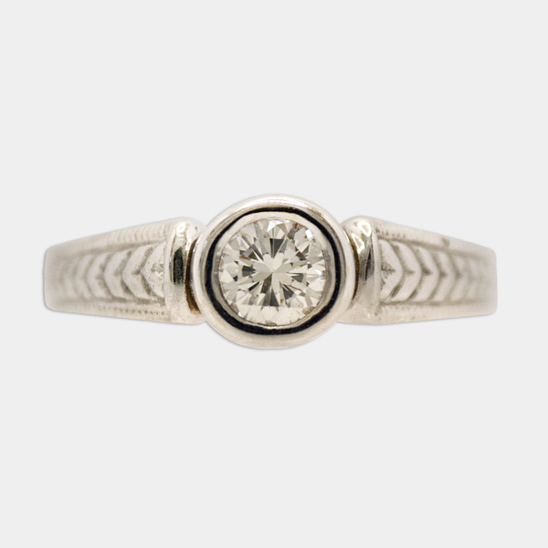 Bezel-Set Diamond Ring