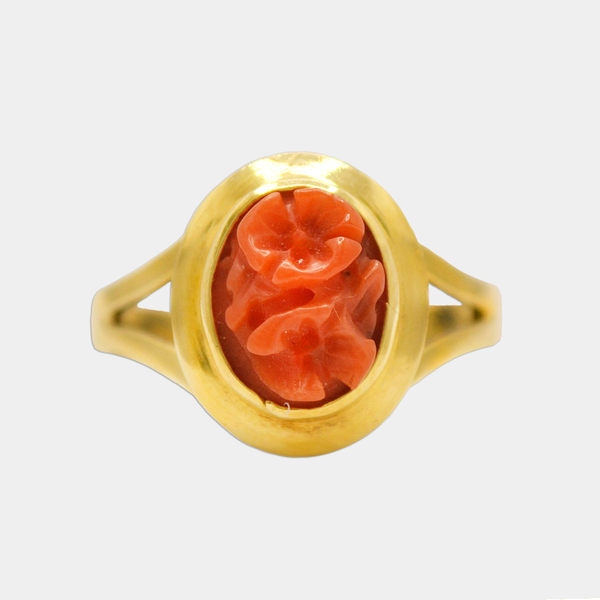 Coral Flowers Ring