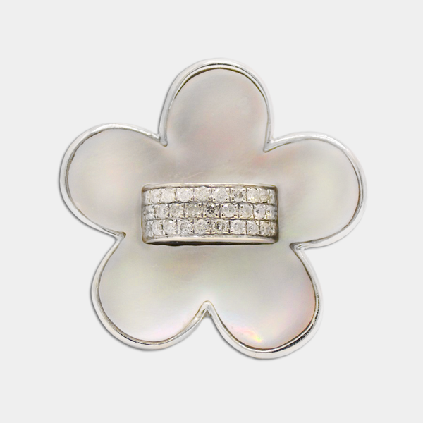 Mother of Pearl & Diamond Ring