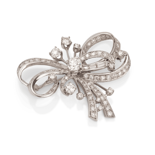 White Gold Diamond Brooch