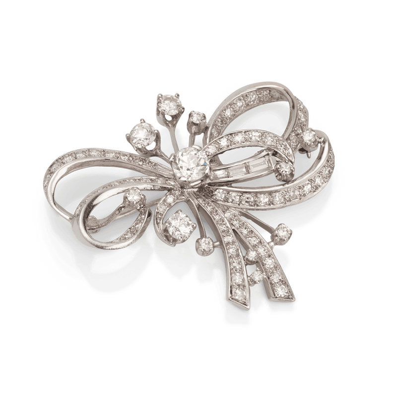 White Gold Diamond Brooch
