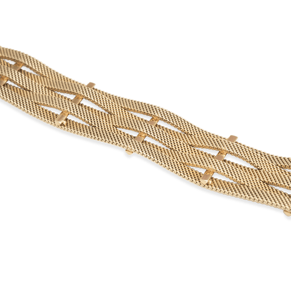 Yellow Gold Five Strand Wave Bracelet