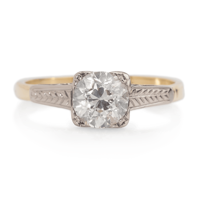 Yellow White Gold Diamond Ring