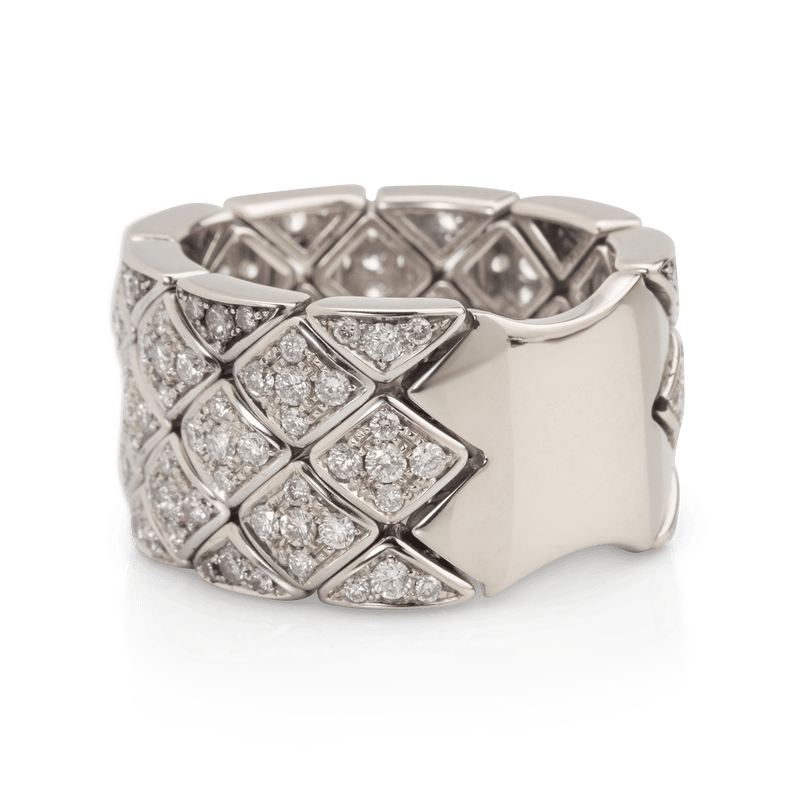 White Gold Flexible Diamond Ring