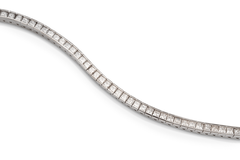 White Gold Diamond Line Bracelet