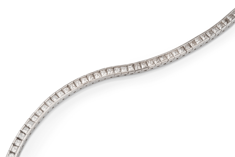 White Gold Diamond Line Bracelet