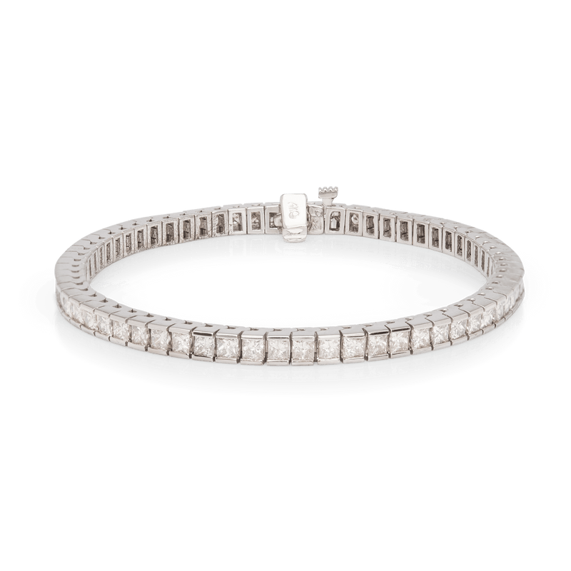 White Gold Diamond Line Bracelet