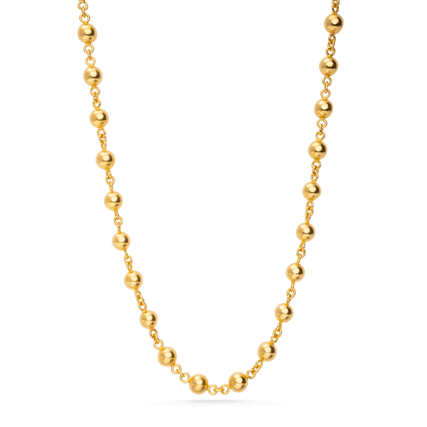 Yellow Gold Ball Link Necklace