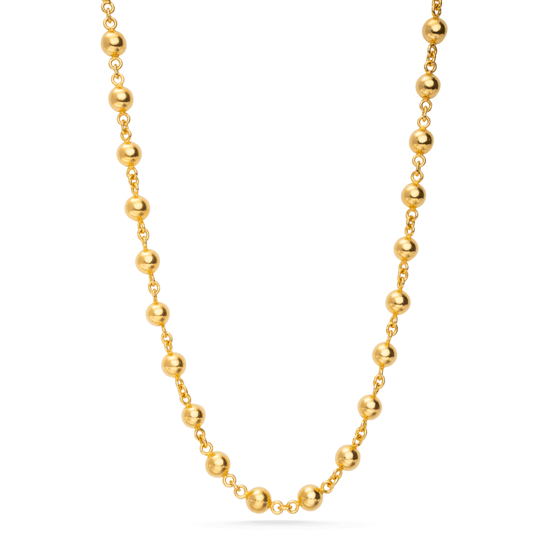 Yellow Gold Ball Link Necklace