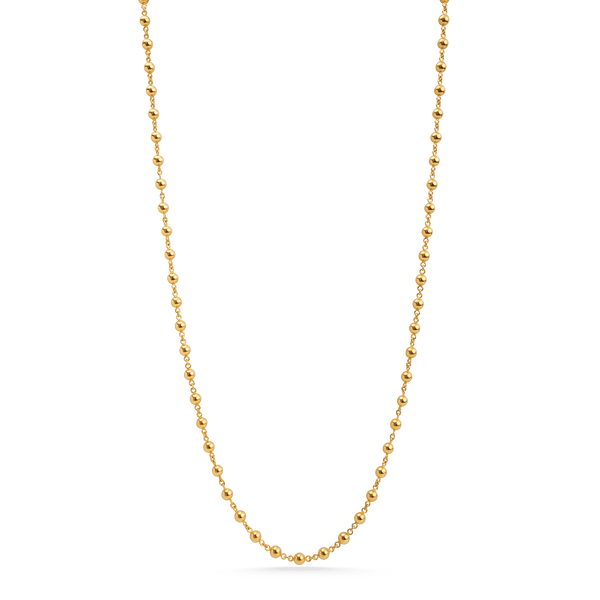 Yellow Gold Ball Link Necklace