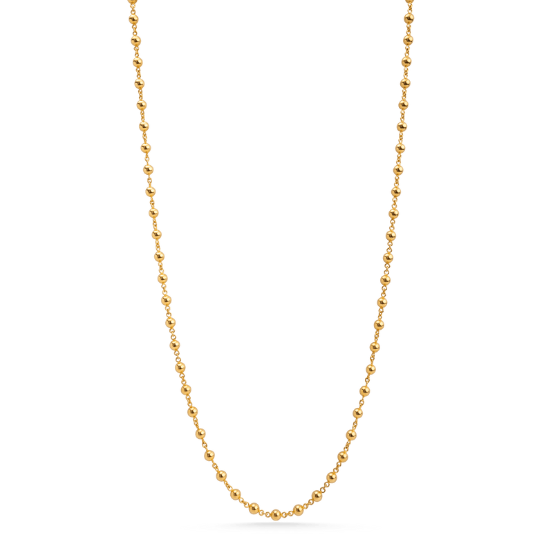 Yellow Gold Ball Link Necklace