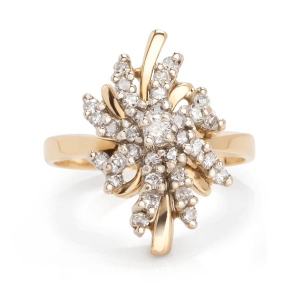 Yellow White Gold Diamond Ring