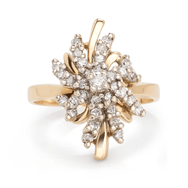 Yellow White Gold Diamond Ring