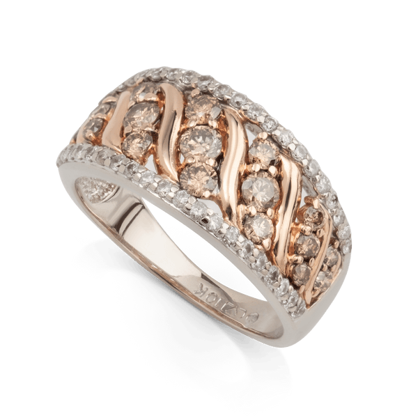 White Rose Gold Diamond Ring