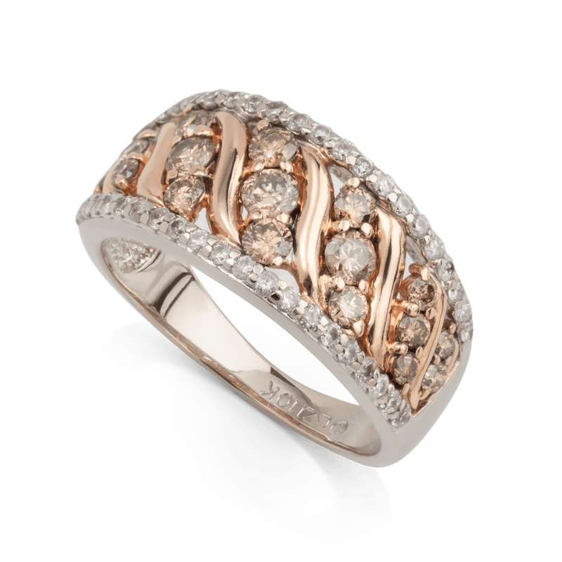 White Rose Gold Diamond Ring
