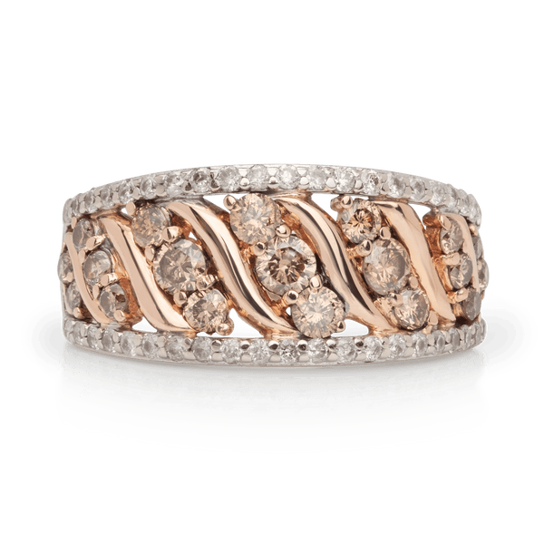 White Rose Gold Diamond Ring