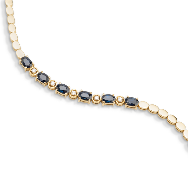 Yellow Gold Sapphire & Diamond Bracelet