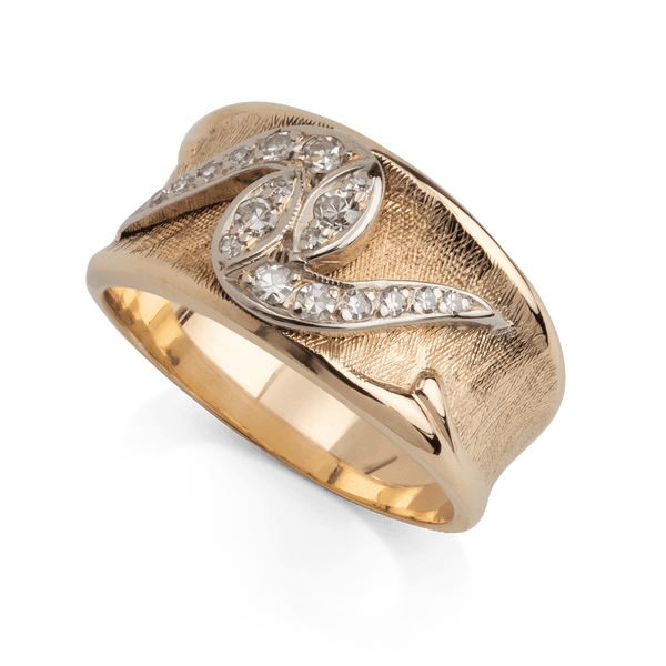 Yellow White Gold Diamond Ring