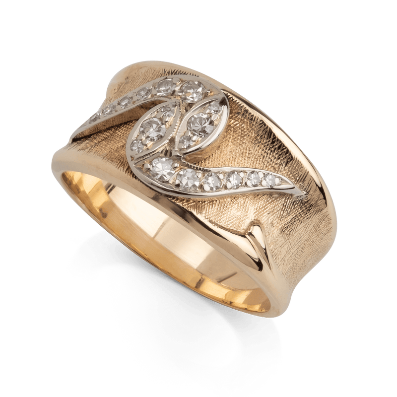 Yellow White Gold Diamond Ring