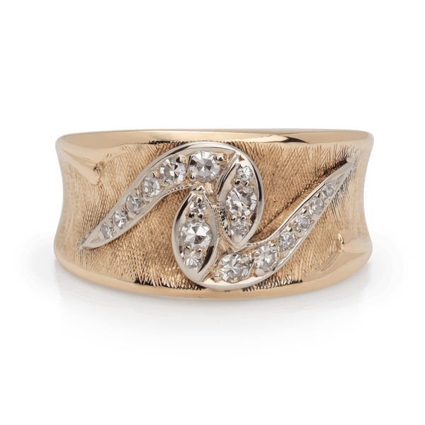 Yellow White Gold Diamond Ring
