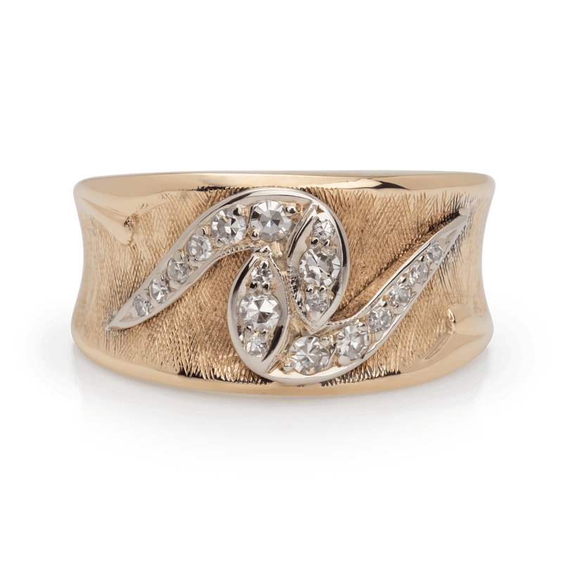Yellow White Gold Diamond Ring
