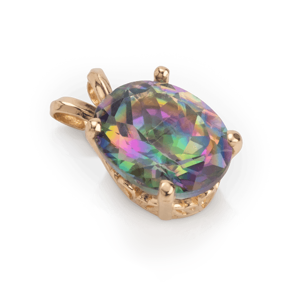 Yellow Gold Topaz Pendent