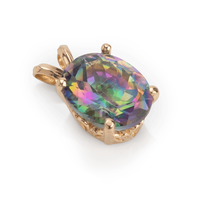 Yellow Gold Topaz Pendent