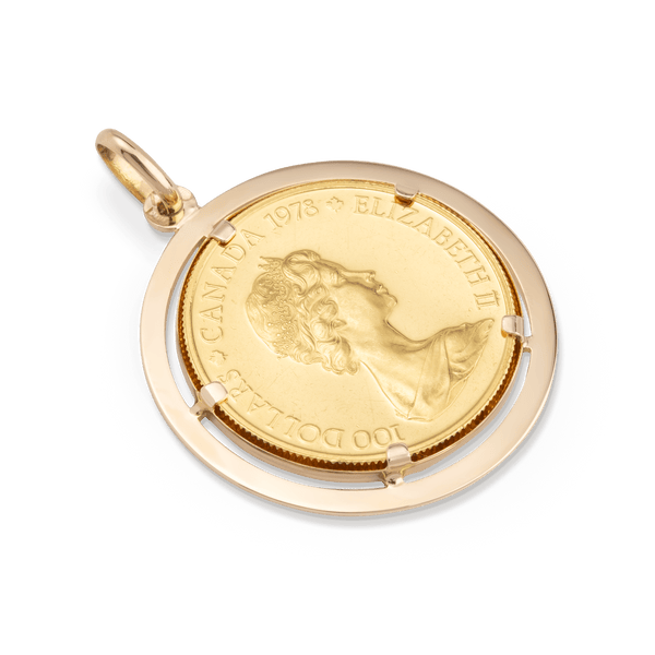 Yellow Gold Canadian Coin Pendent