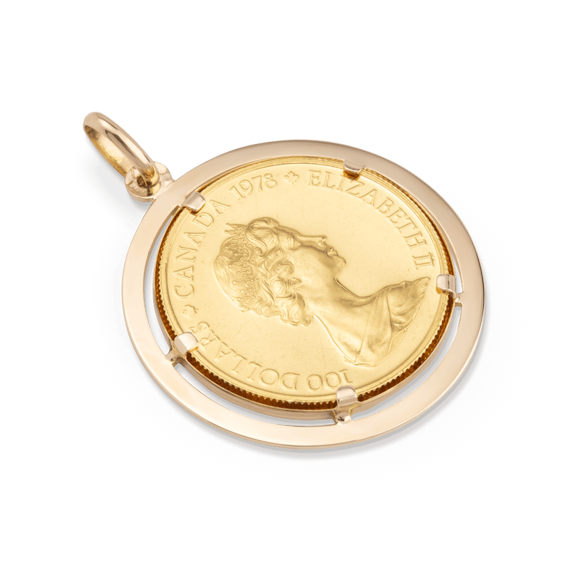 Yellow Gold Canadian Coin Pendent