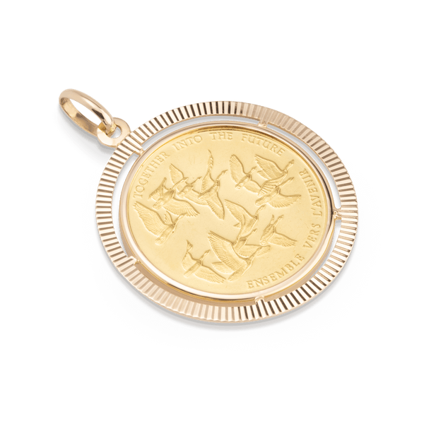 Yellow Gold Canadian Coin Pendent