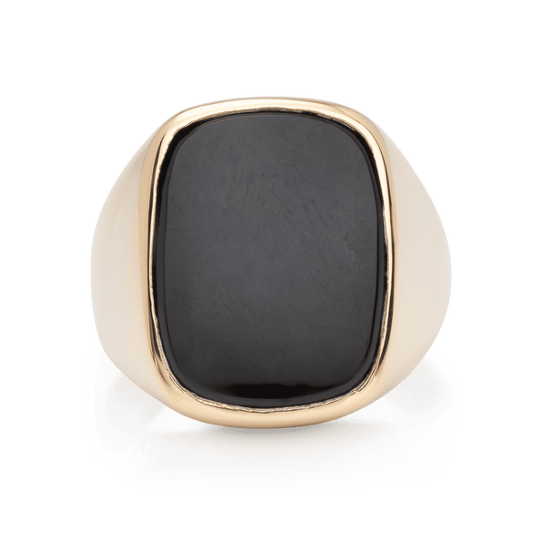 Yellow Gold Onyx Ring