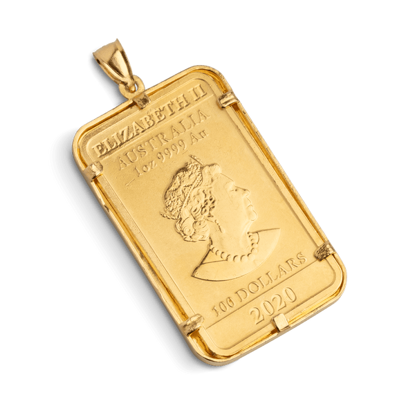 Yellow Gold 2020 Australian $100 Dragon Wafer Pendent