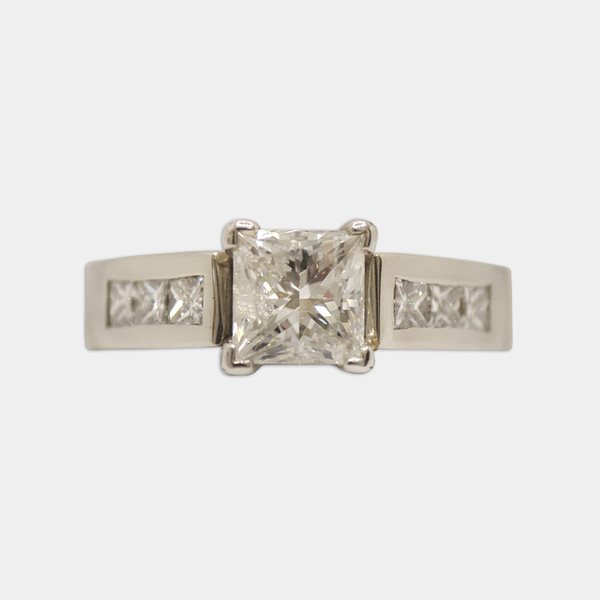 1.00 Carat Princess Diamond Ring