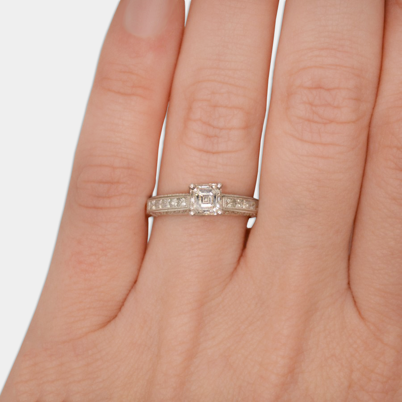 Asscher Cut Diamond Ring