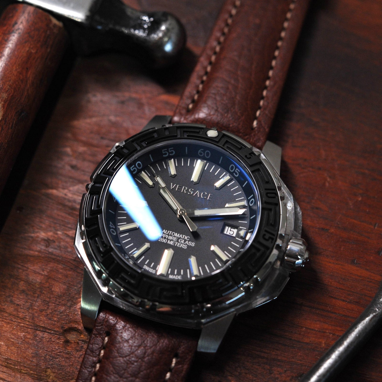 Versace Watch Sports Tech Diver 250 Limited Edition Date Rotating Versace V-COUTURE Divers Watch – McTamney main image 2