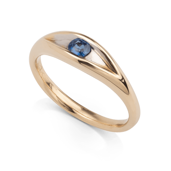 Yellow Gold Evil Eye Sapphire Ring