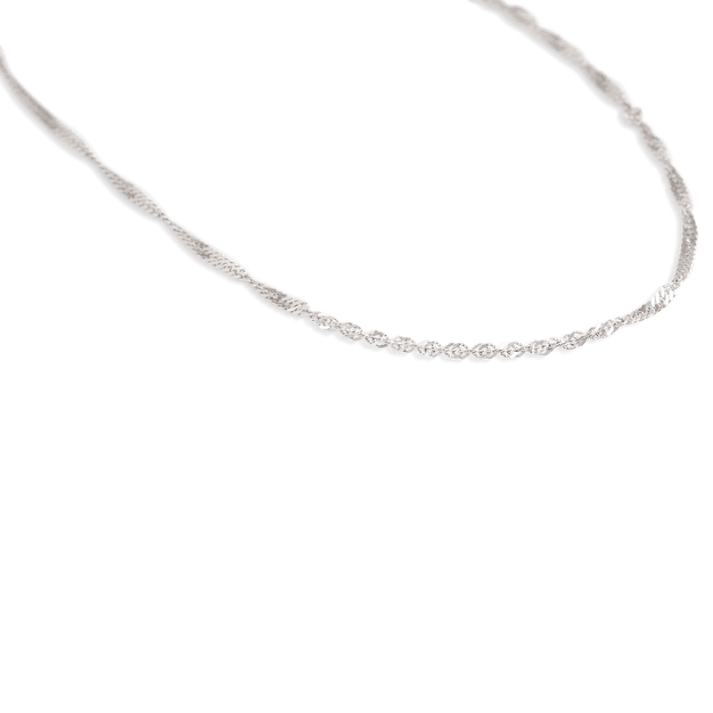 White Gold Singapore Chain