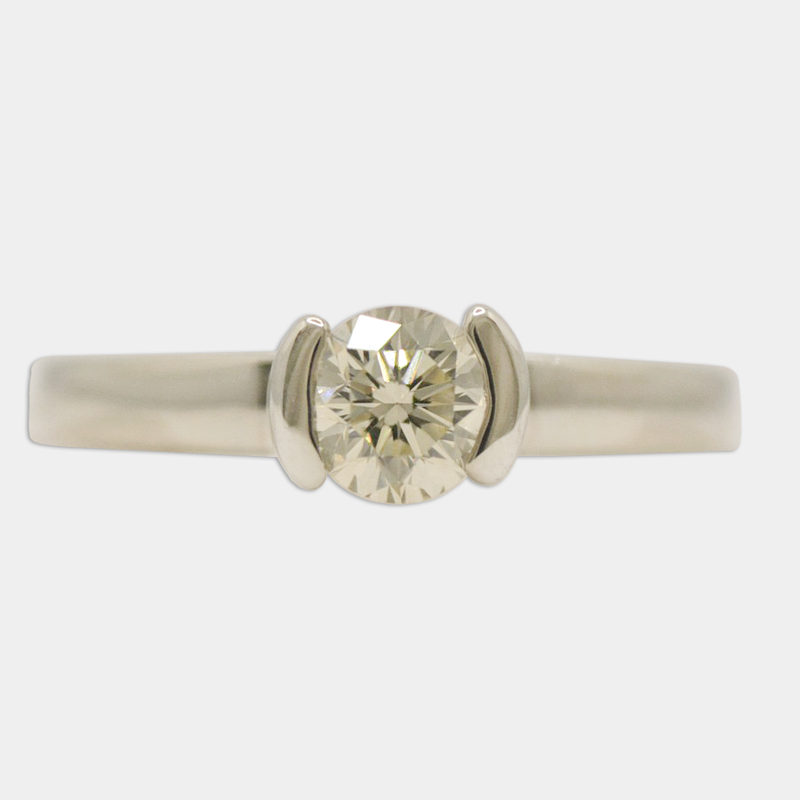 Half Bezel Diamond Ring