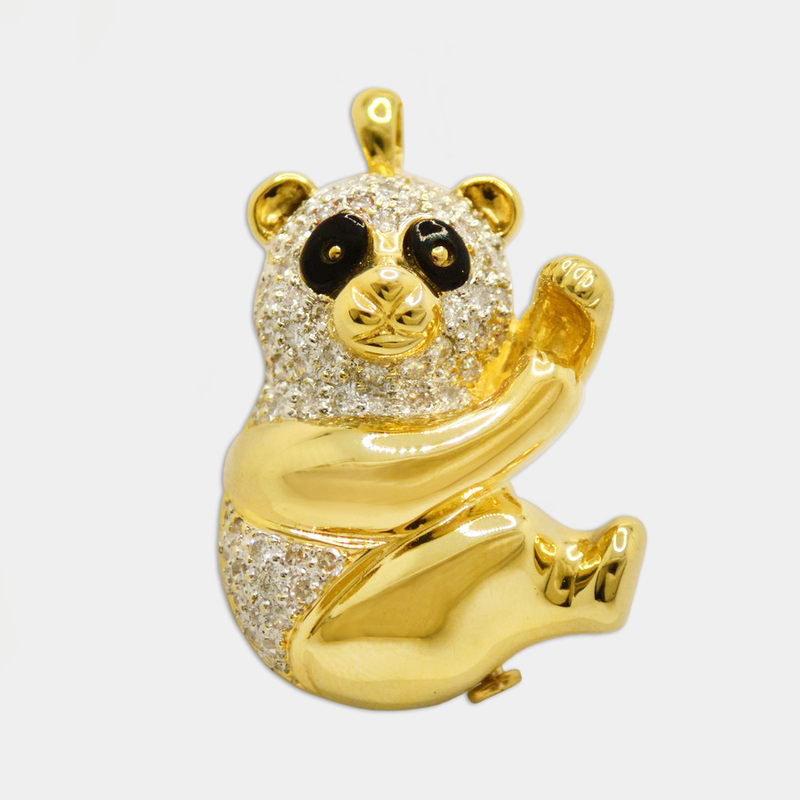 Diamond Panda Pendant