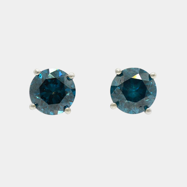 Blue Diamond Studs