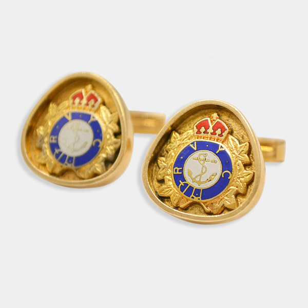 Gold & Enamel RCYC Cufflinks