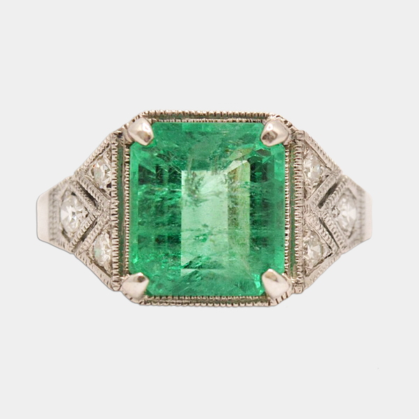 Emerald & Diamond Ring