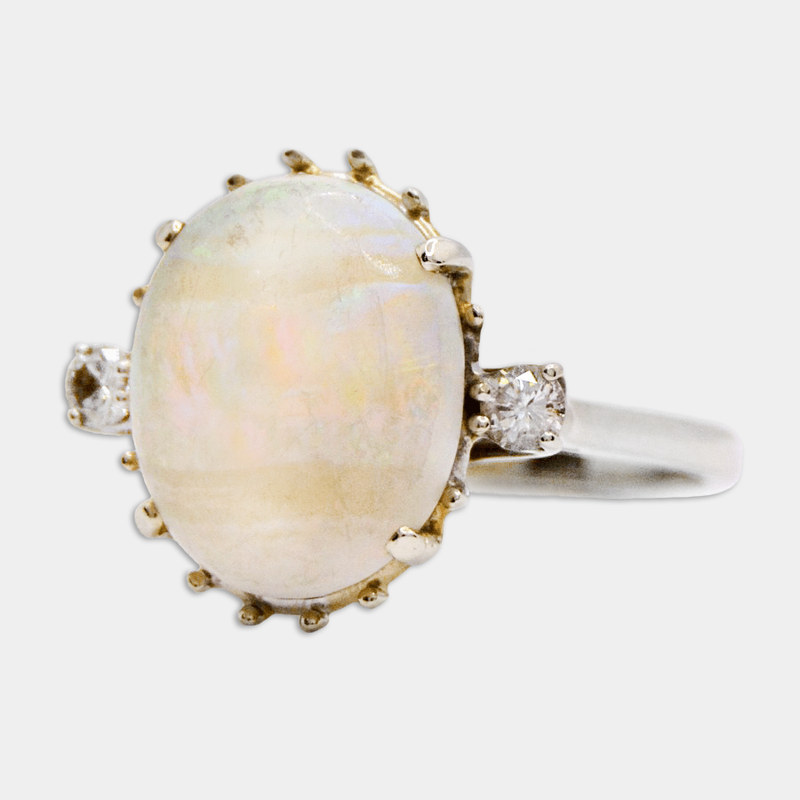 Opal & Diamond Ring