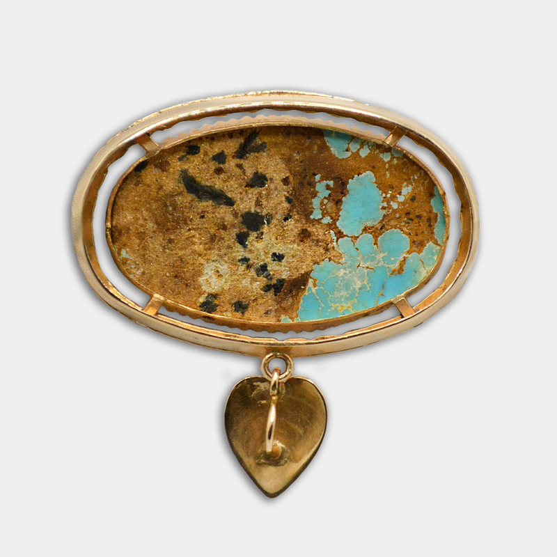 Turquoise & Heart Pendant