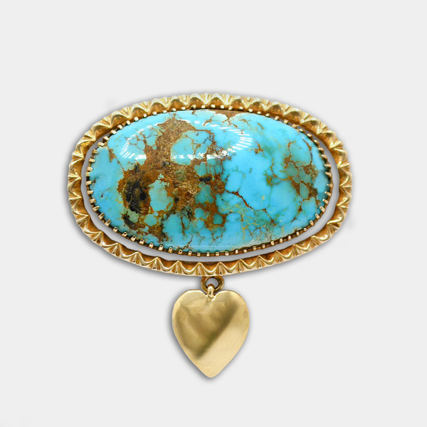 Turquoise & Heart Pendant