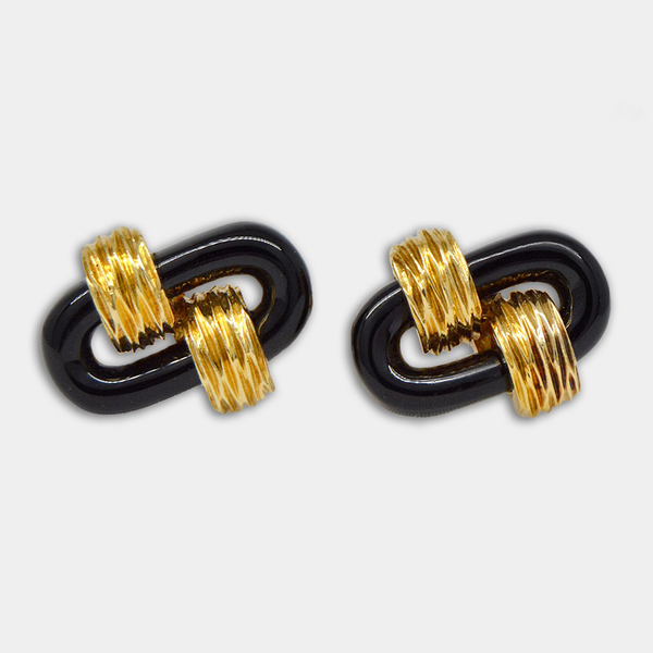 Black Onyx & Gold Cufflinks