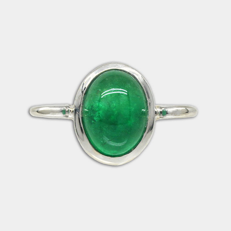 Cabochon Emerald Ring