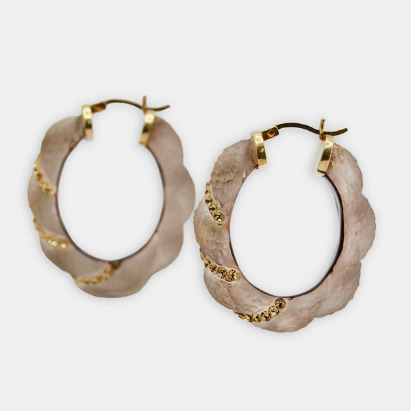 Champagne Lucite Hoops