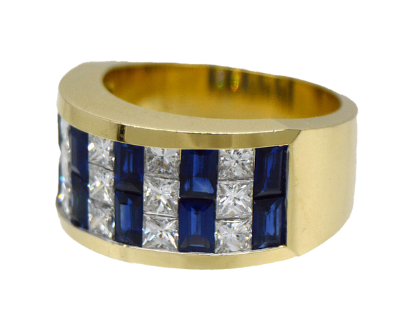 Diamond & Sapphire Band