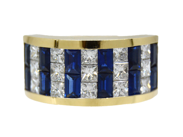 Diamond & Sapphire Band